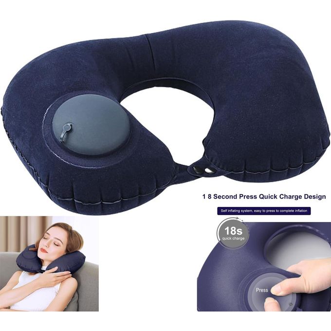 Oreiller de voyage Nuque , Oreiller cervical gonflable, Coussin de voyage Nuque - AUTO GONFLAGE